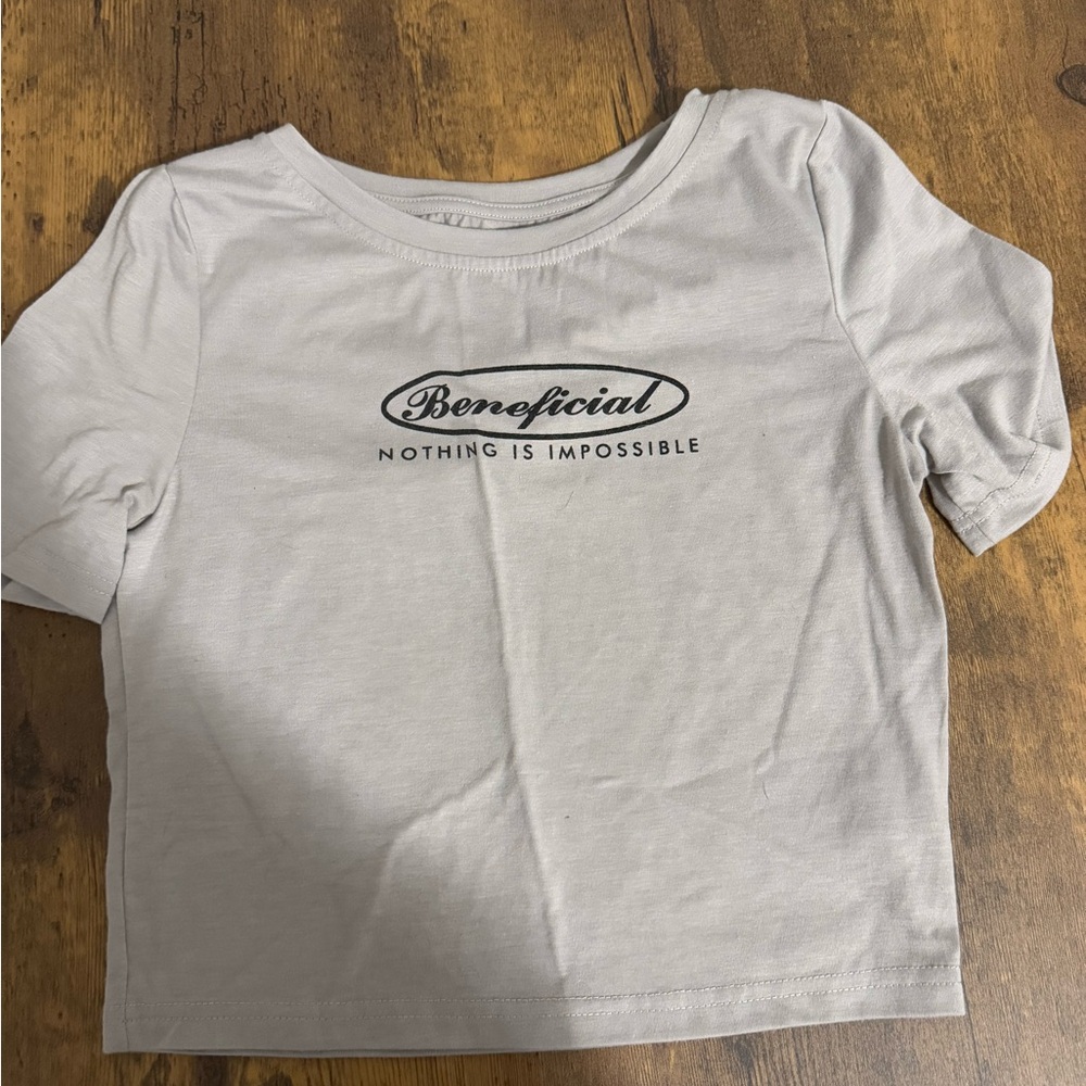 Beneficial Graphic Tee in Light Gray